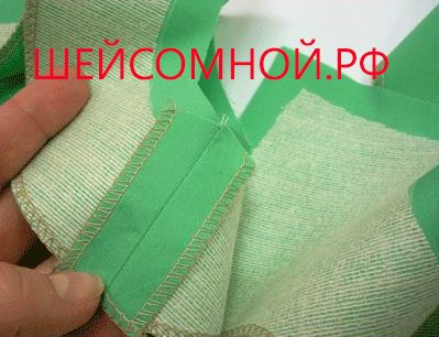 как обработать горловину и пройму одной обтачкой