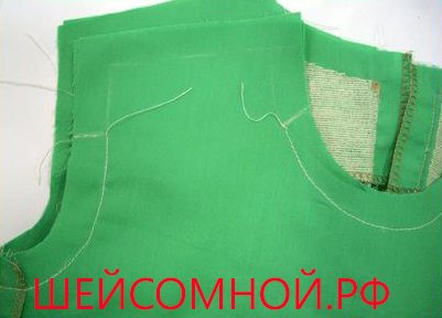 как обработать горловину и пройму одной обтачкой