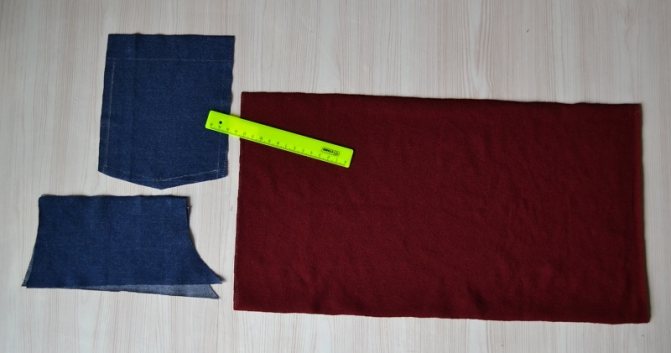 Плечевые вставки из джинсовой ткани